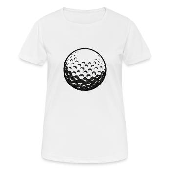 Golfball Balle de golf Golfer Golfen - T-shirt respirant Femme - blanc - Devant - AI Model Female 172 dark (172cm)