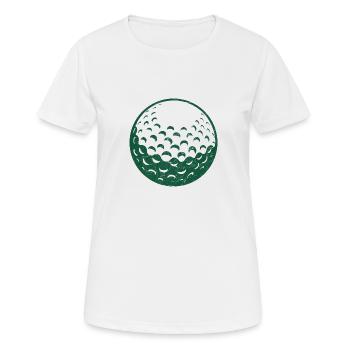 Golfball Balle de golf Golfer Golfen - T-shirt respirant Femme - blanc - Devant - AI Model Female 172 dark (172cm)