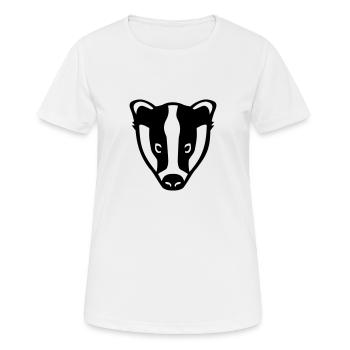 Blaireau - T-shirt respirant Femme - blanc - Devant - AI Model Female 172 dark (172cm)