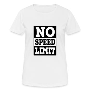 Geschwindigkeit - Frauen T-Shirt atmungsaktiv - Weiß - Vorne - AI Model Female 172 dark (172cm)