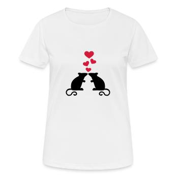 Mouse - Women's Breathable T-Shirt - white - Front - AI Model Female 172 dark (172cm)