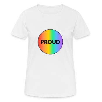 STOLZER LGBT-STOLZ - Frauen T-Shirt atmungsaktiv - Weiß - Vorne - AI Model Female 172 dark (172cm)