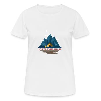 Into the wild - T-shirt respirant Femme - blanc - Devant - AI Model Female 172 dark (172cm)