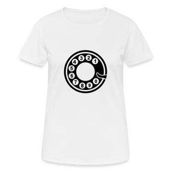 Telefon - Frauen T-Shirt atmungsaktiv - Weiß - Vorne - AI Model Female 172 dark (172cm)