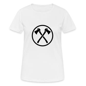Axt - Frauen T-Shirt atmungsaktiv - Weiß - Vorne - AI Model Female 172 dark (172cm)