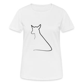 contour de chien - T-shirt respirant Femme - blanc - Devant - AI Model Female 172 dark (172cm)