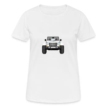 Jeep blanc - T-shirt respirant Femme - blanc - Devant - AI Model Female 172 dark (172cm)