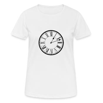 ACAB CLOCK 19 - Frauen T-Shirt atmungsaktiv - Weiß - Vorne - AI Model Female 172 dark (172cm)