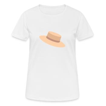 Chapeau de soleil - T-shirt respirant Femme - blanc - Devant - AI Model Female 172 dark (172cm)