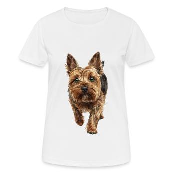 Cairn Terrier - Frauen T-Shirt atmungsaktiv - Weiß - Vorne - AI Model Female 172 dark (172cm)