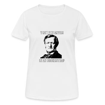 Musique Classique Wagner "Put Anclils" - T-shirt respirant Femme - blanc - Devant - AI Model Female 172 dark (172cm)