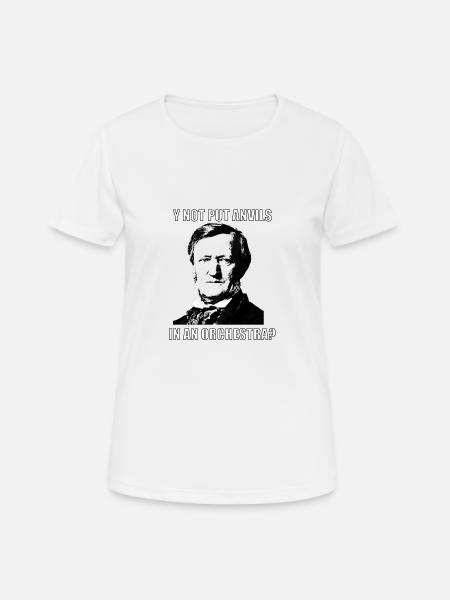 Classical Music Meme Wagner "Put Anvils" - Women's Breathable T-Shirt - white
