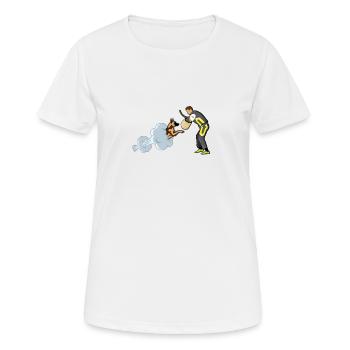 IGP Biss Arbeit Decoy - Frauen T-Shirt atmungsaktiv - Weiß - Vorne - AI Model Female 172 dark (172cm)