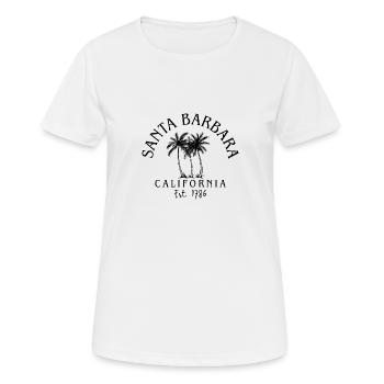 Santa Barbara Californien Surfer Sommer Retro - Frauen T-Shirt atmungsaktiv - Weiß - Vorne - AI Model Female 172 dark (172cm)
