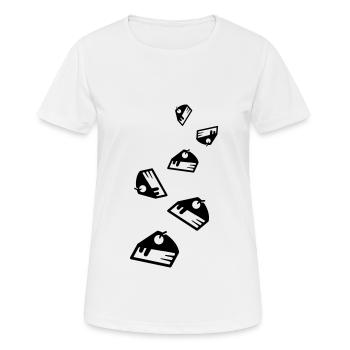 Icône de gâteau au fromage - T-shirt respirant Femme - blanc - Devant - AI Model Female 172 dark (172cm)