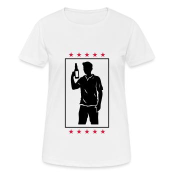 Drinking Team Bottle - Women's Breathable T-Shirt - white - Front - AI Model Female 172 dark (172cm)