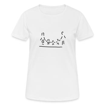 familie mutter vater drei kinder - Frauen T-Shirt atmungsaktiv - Weiß - Vorne - AI Model Female 172 dark (172cm)