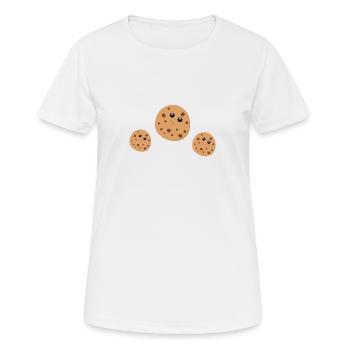 Cookies - Frauen T-Shirt atmungsaktiv - Weiß - Vorne - AI Model Female 172 dark (172cm)