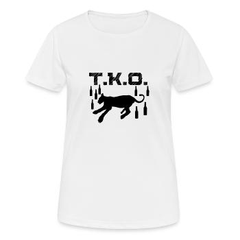 TKO Drunken Predator s’est évanoui dans le coma - T-shirt respirant Femme - blanc - Devant - AI Model Female 172 dark (172cm)
