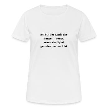 Typisch-Gamer - Frauen T-Shirt atmungsaktiv - Weiß - Vorne - AI Model Female 172 dark (172cm)