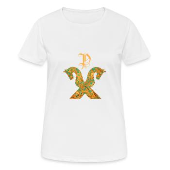 Pignon pour chevaux E 95 P - T-shirt respirant Femme - blanc - Devant - AI Model Female 172 dark (172cm)