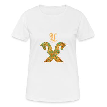 Pignon pour chevaux E 95 U - T-shirt respirant Femme - blanc - Devant - AI Model Female 172 dark (172cm)