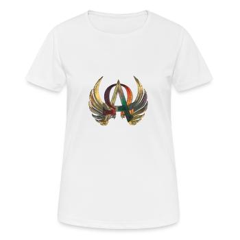 ALPHA & OMEGA ornament - Frauen T-Shirt atmungsaktiv - Weiß - Vorne - AI Model Female 172 dark (172cm)