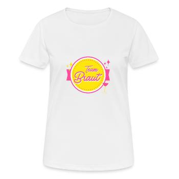 Team Braut - Frauen T-Shirt atmungsaktiv - Weiß - Vorne - AI Model Female 172 dark (172cm)