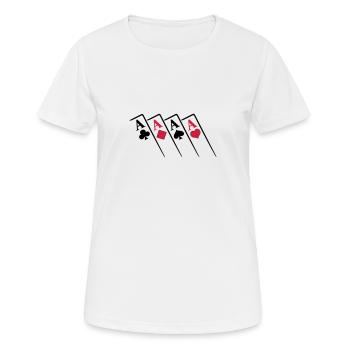 Poker Poker King T-shirt d'âne - T-shirt respirant Femme - blanc - Devant - AI Model Female 172 dark (172cm)