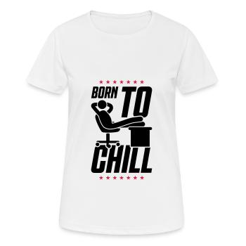 bureau de travail né pour se détendre - T-shirt respirant Femme - blanc - Devant - AI Model Female 172 dark (172cm)