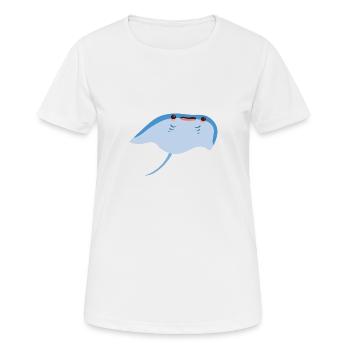 Raie - T-shirt respirant Femme - blanc - Devant - AI Model Female 172 dark (172cm)