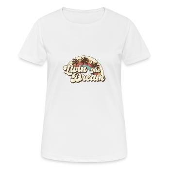 Vivre le rêve - T-shirt respirant Femme - blanc - Devant - AI Model Female 172 dark (172cm)