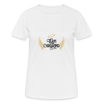Team Christkind Heilig Abend Kostüm Familie - Frauen T-Shirt atmungsaktiv - Weiß - Vorne - AI Model Female 172 dark (172cm)