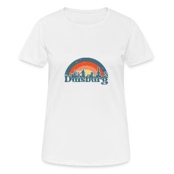 Duisburg Stadt Industrie Kohle Ruhrpott - Frauen T-Shirt atmungsaktiv - Weiß - Vorne - AI Model Female 172 dark (172cm)