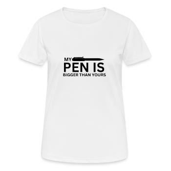 Mon stylo est - T-shirt respirant Femme - blanc - Devant - AI Model Female 172 dark (172cm)