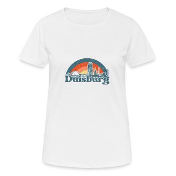 Duisburg Stadt Industrie Kohle Ruhrpott - Frauen T-Shirt atmungsaktiv - Weiß - Vorne - AI Model Female 172 dark (172cm)