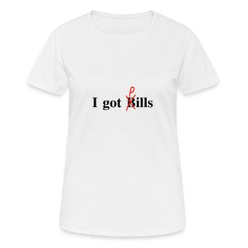 J’ai reçu des pilules - T-shirt respirant Femme - blanc - Devant - AI Model Female 172 dark (172cm)