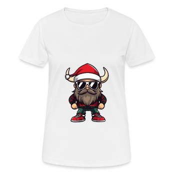 Noël viking Noël laid - T-shirt respirant Femme - blanc - Devant - AI Model Female 172 dark (172cm)