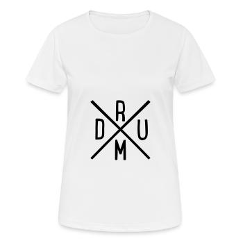 Drums - Women's Breathable T-Shirt - white - Front - AI Model Female 172 dark (172cm)