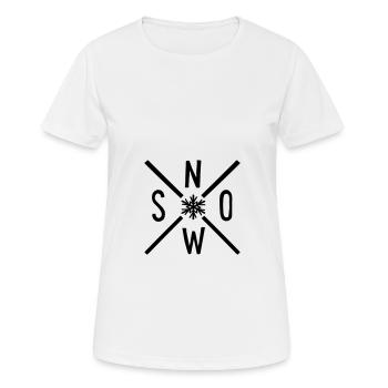 neige - T-shirt respirant Femme - blanc - Devant - AI Model Female 172 dark (172cm)