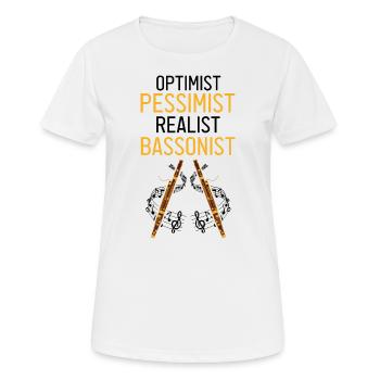 Woodwind instrument and bassoon wind instrument - Women's Breathable T-Shirt - white - Front - AI Model Female 172 dark (172cm)