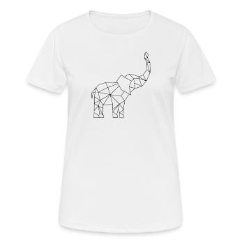 Elefant - Frauen T-Shirt atmungsaktiv - Weiß - Vorne - AI Model Female 172 dark (172cm)