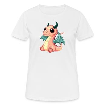 Chiot Dragon - T-shirt respirant Femme - blanc - Devant - AI Model Female 172 dark (172cm)