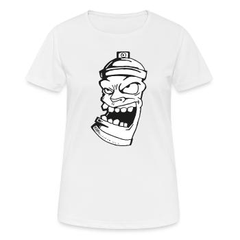 Crazy Sprayer - T-shirt respirant Femme - blanc - Devant - AI Model Female 172 dark (172cm)