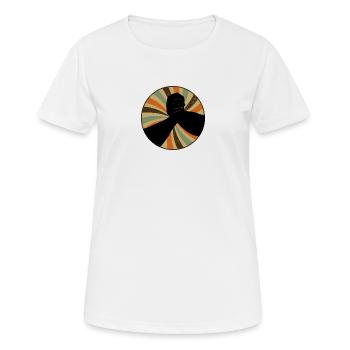 Starker Mann Armdrücken - Frauen T-Shirt atmungsaktiv - Weiß - Vorne - AI Model Female 172 dark (172cm)