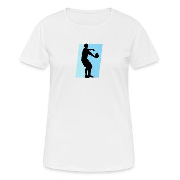 Sports de balle Dodgeball Équipe de dodgeball - T-shirt respirant Femme - blanc - Devant - AI Model Female 172 dark (172cm)