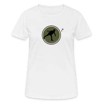 Lancer de hache Double hache Lancer de hache - T-shirt respirant Femme - blanc - Devant - AI Model Female 172 dark (172cm)