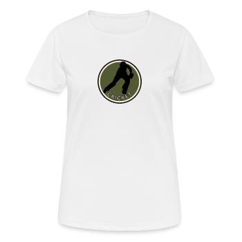 Cricketspieler Cricketmannschaft Pitcher - Frauen T-Shirt atmungsaktiv - Weiß - Vorne - AI Model Female 172 dark (172cm)