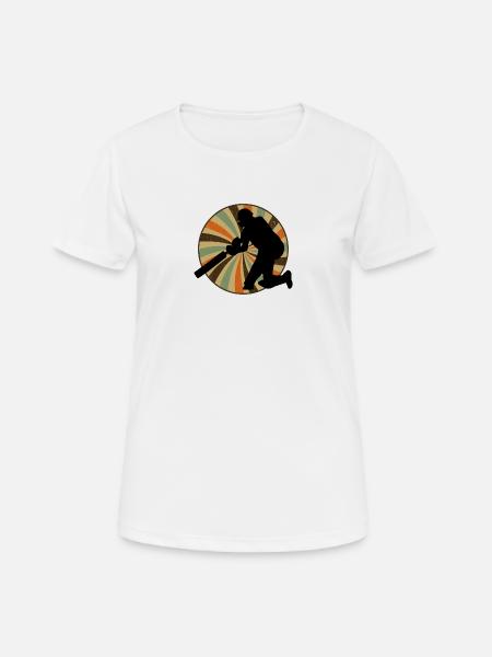 Pitcher Cricket - Frauen T-Shirt atmungsaktiv - Weiß