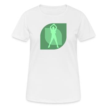 Aérobic Entraînement aérobique - T-shirt respirant Femme - blanc - Devant - AI Model Female 172 dark (172cm)